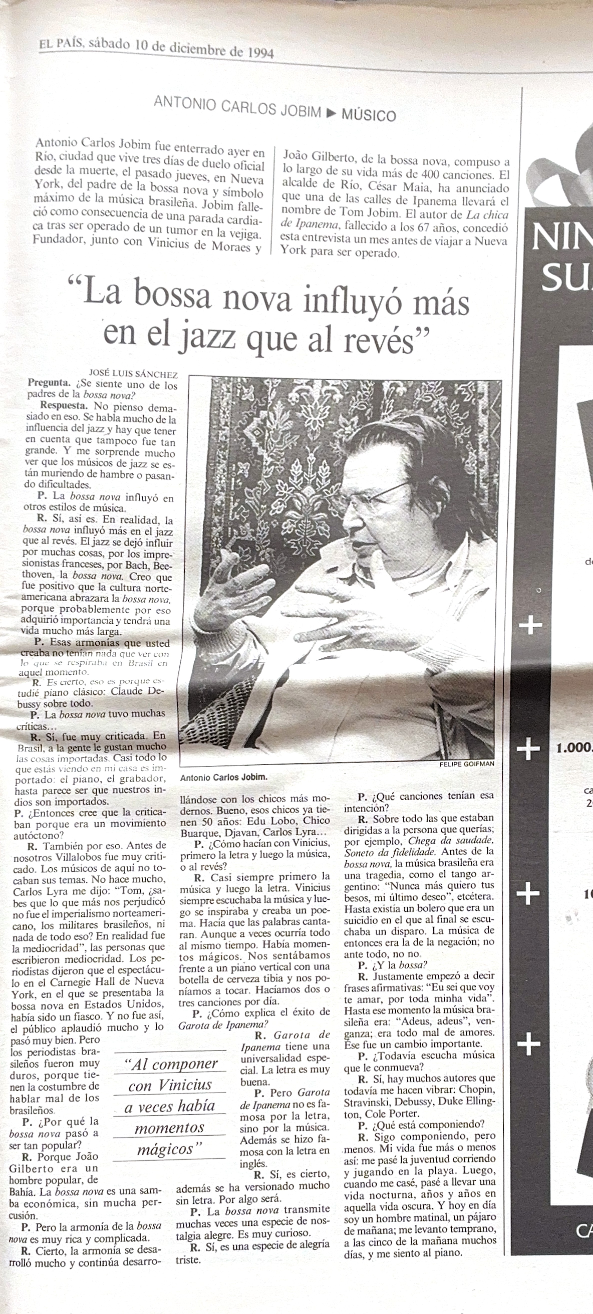 Artículo original de El País del 10 de diciembre de 1994