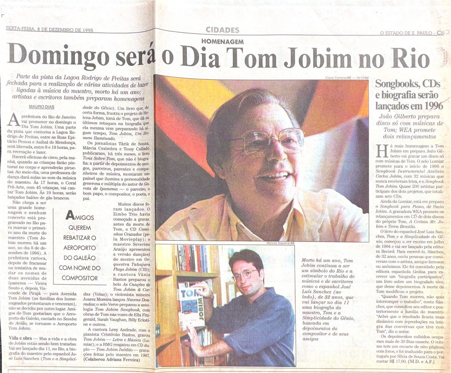 Artículo original de O Estado de S. Paulo del 8 de diciembre de 1995